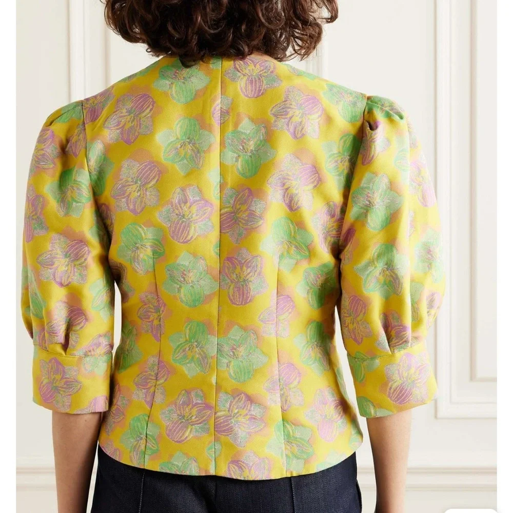 Jasper floral-jacquard blouse - Picture 5 of 12